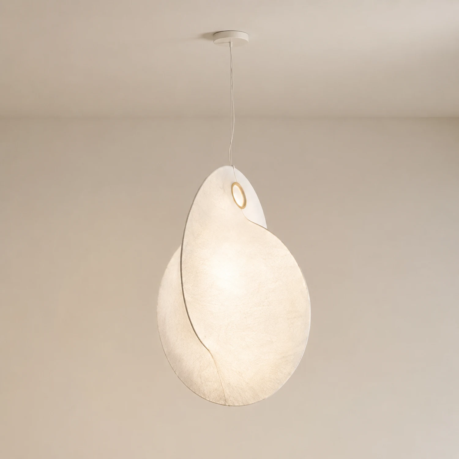 Renée Pendelleuchte,Kunstseide, ∅50CM - Lumpaz
