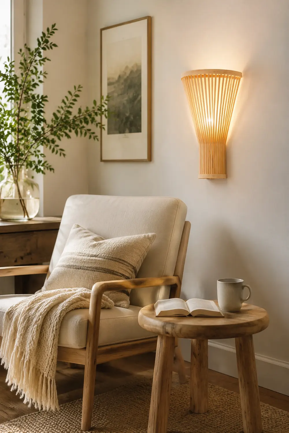 Muto Bamboo Weben Wandleuchte, 2 Stile - Lumpaz