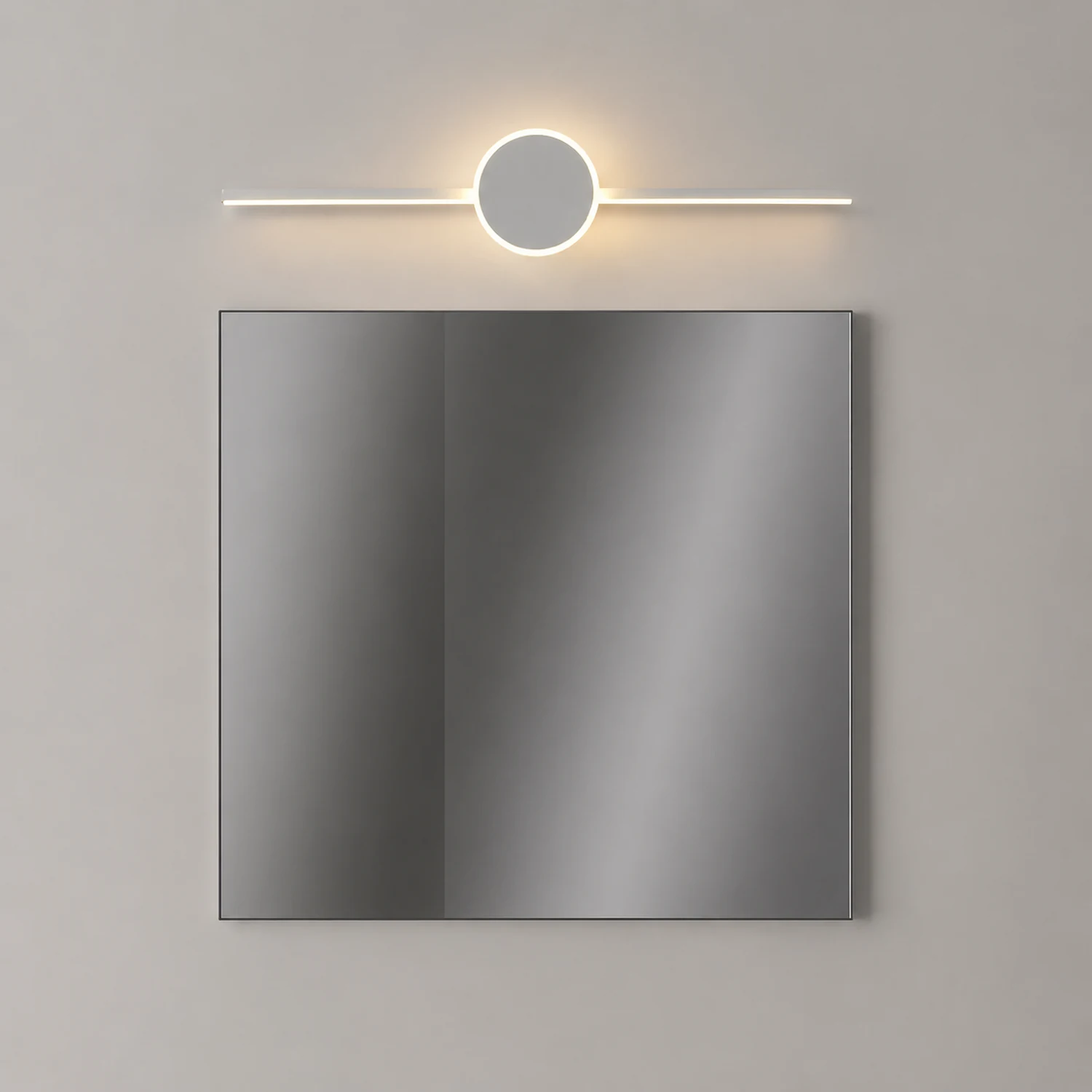 Edge Spiegelfront Waschtisch-Wandleuchte, Rechteckig & Rund, L 40/60/80CM - Lumpaz