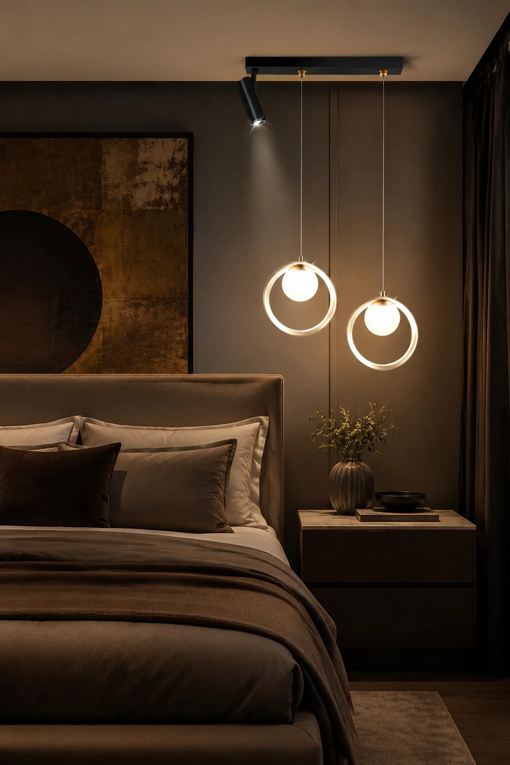Moderne Nordische Ring Kronleuchter Pendelleuchte für Esszimmer & Restaurant - Lumpaz