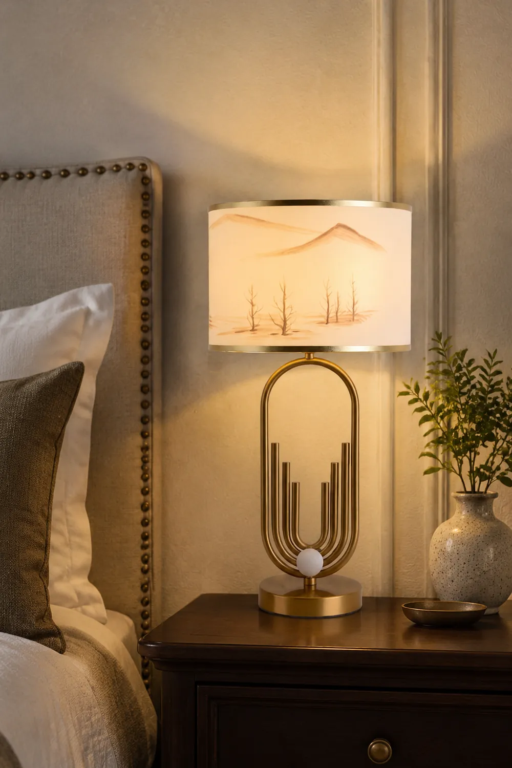 Künstlerische Tischlampe Stehlampe Nachttischlampe für Schlafzimmer - Lumpaz