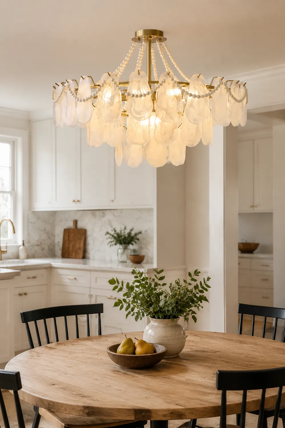 Kirsten Kronleuchter Farbe Temperatur Schaltbar Perle & Glas, ∅50/60/70/80cm - Lumpaz