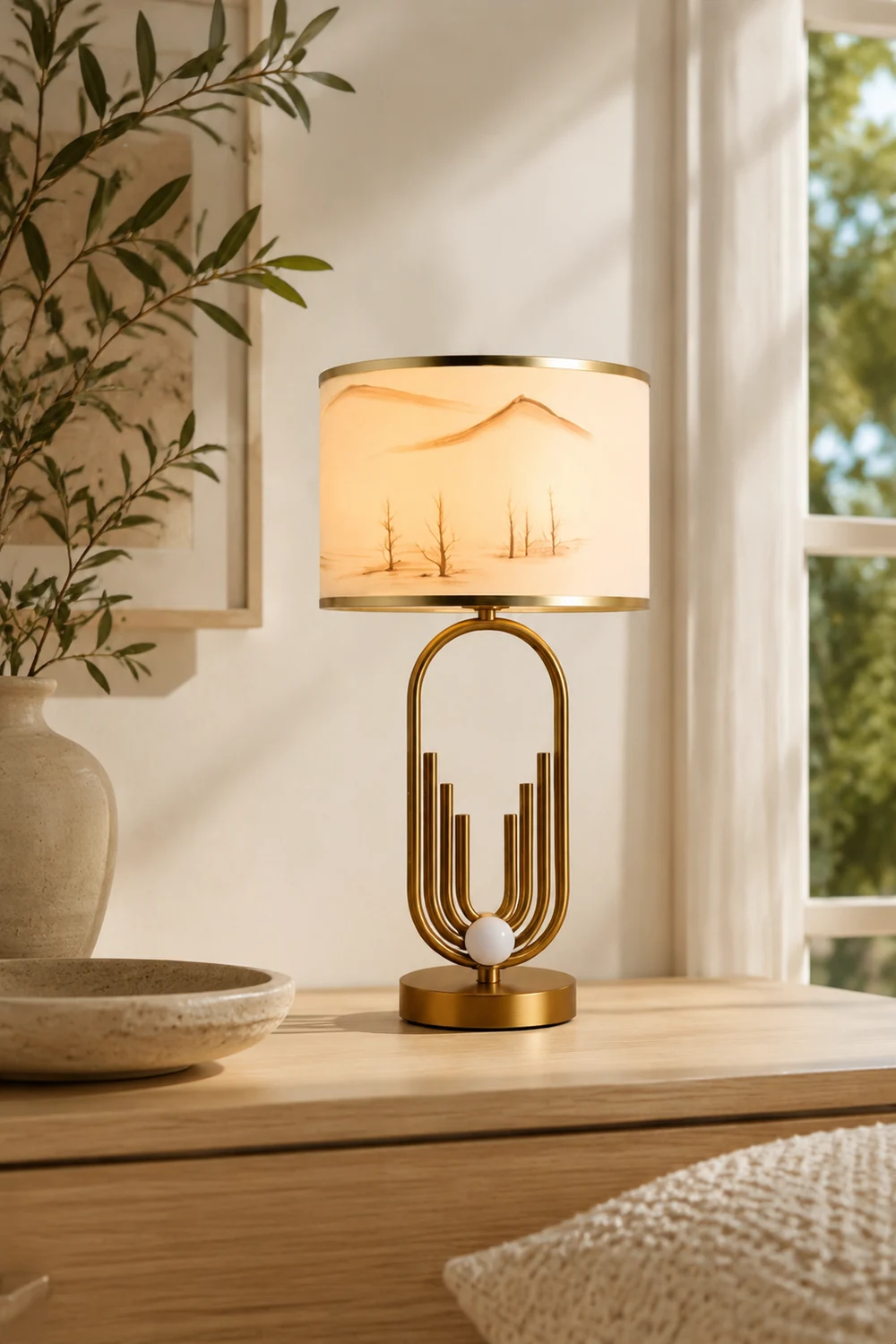 Künstlerische Tischlampe Stehlampe Nachttischlampe für Schlafzimmer - Lumpaz