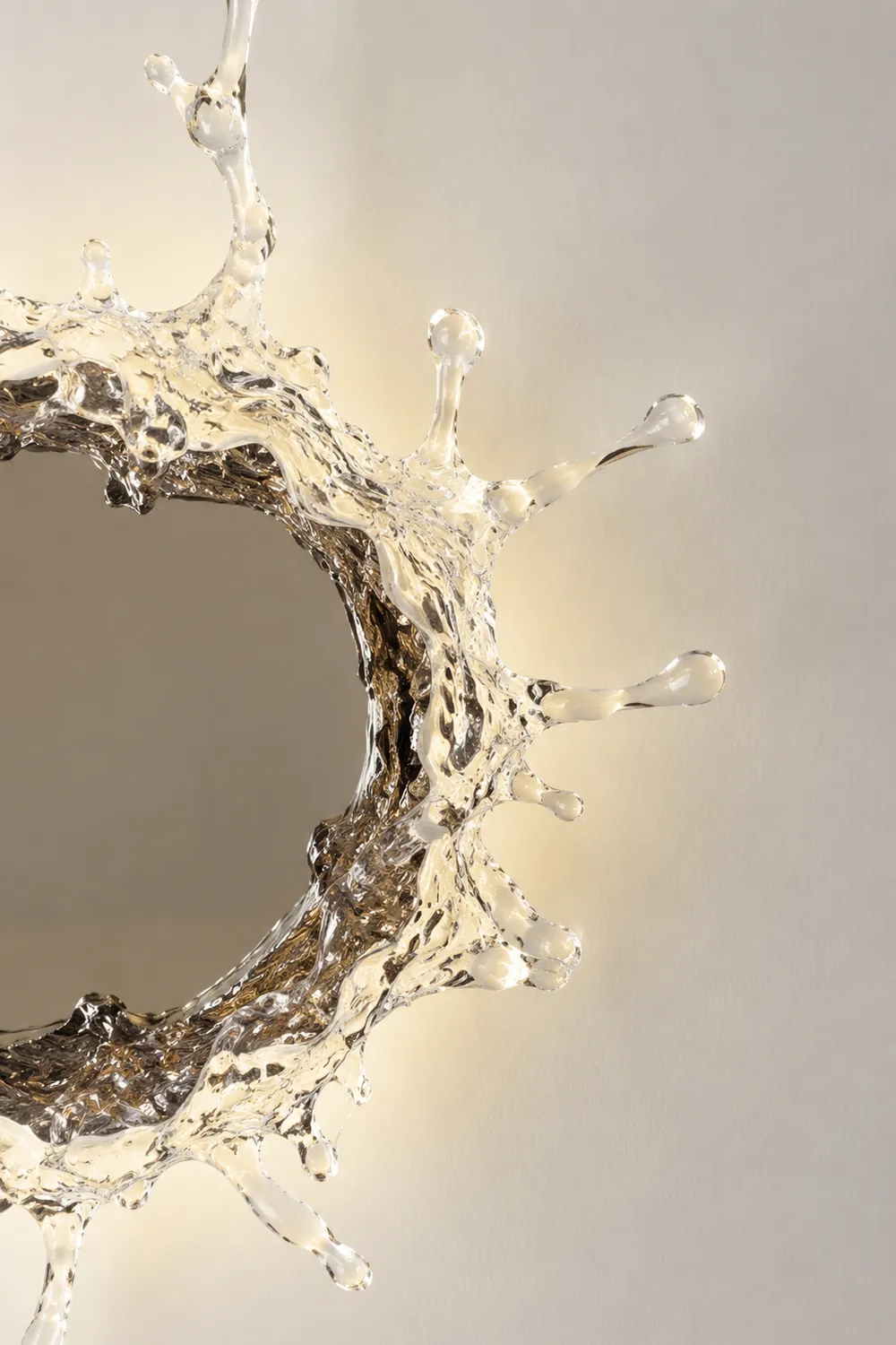 Kristy Wandlampe Wasserrippel Spiegel Licht Farbtemperatur umschaltbar, 2 Farbe, 45/66/88CM - Lumpaz