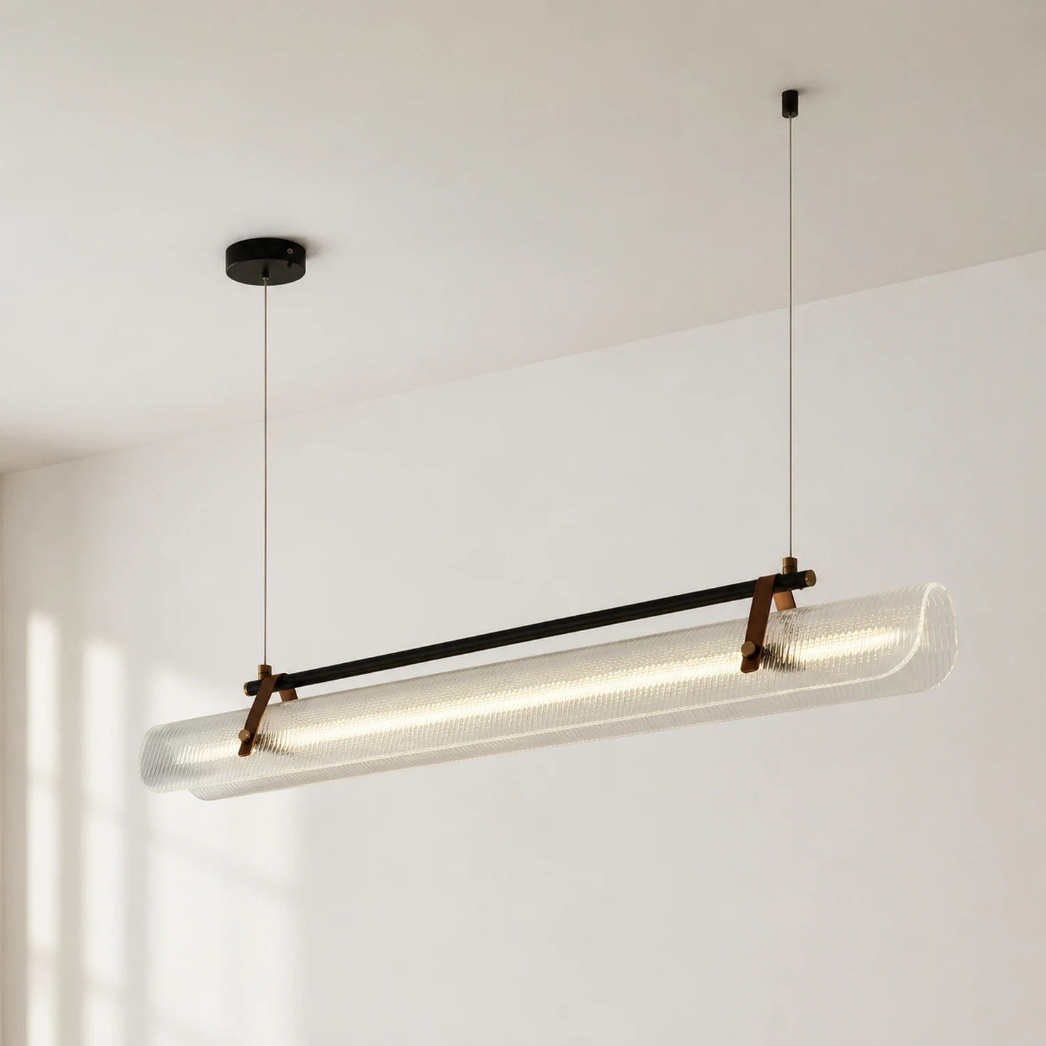 Edge Pendelleuchte, Acryl & Metall, L 80/100/120CM - Lumpaz