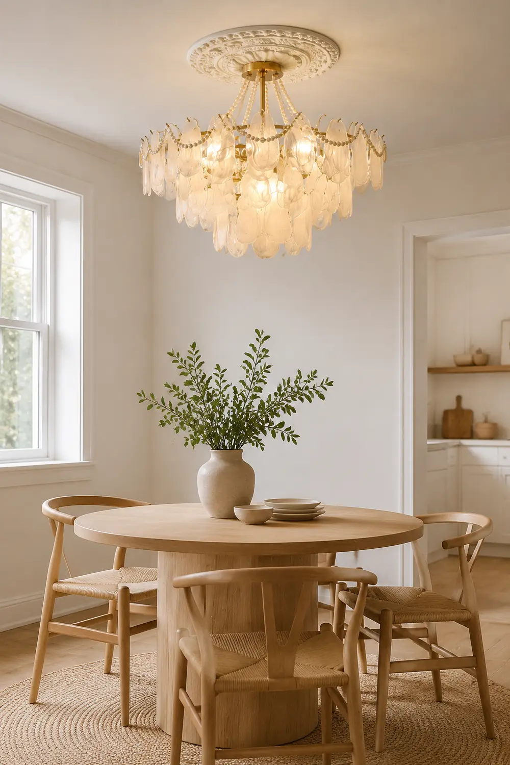 Kirsten Kronleuchter Farbe Temperatur Schaltbar Perle & Glas, ∅50/60/70/80cm - Lumpaz