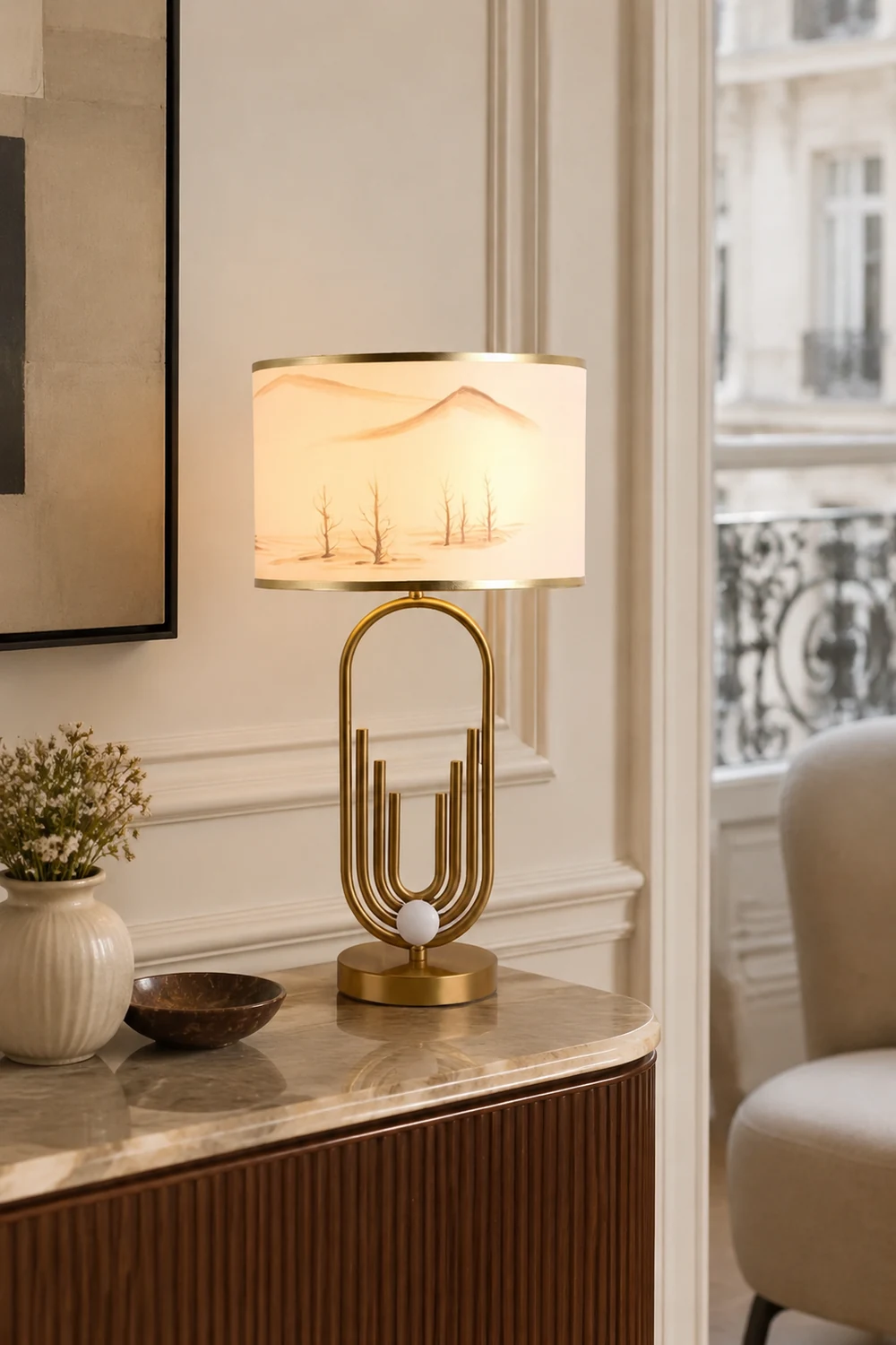 Künstlerische Tischlampe Stehlampe Nachttischlampe für Schlafzimmer - Lumpaz