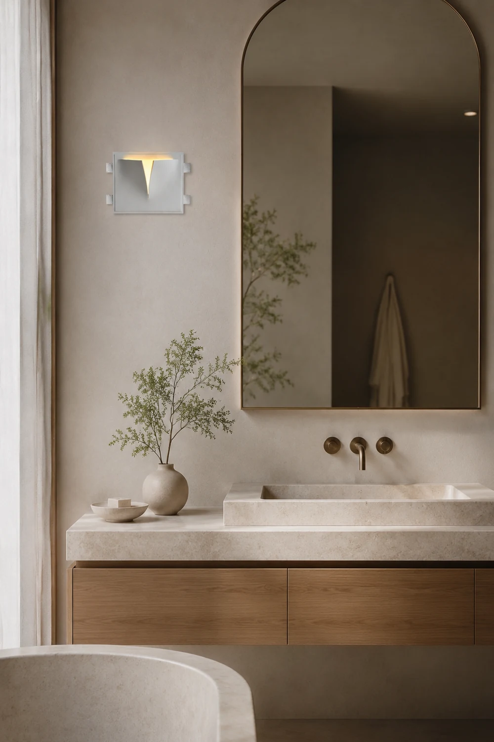 Elif Recessed Wandlampe, 4 Stile - Lumpaz