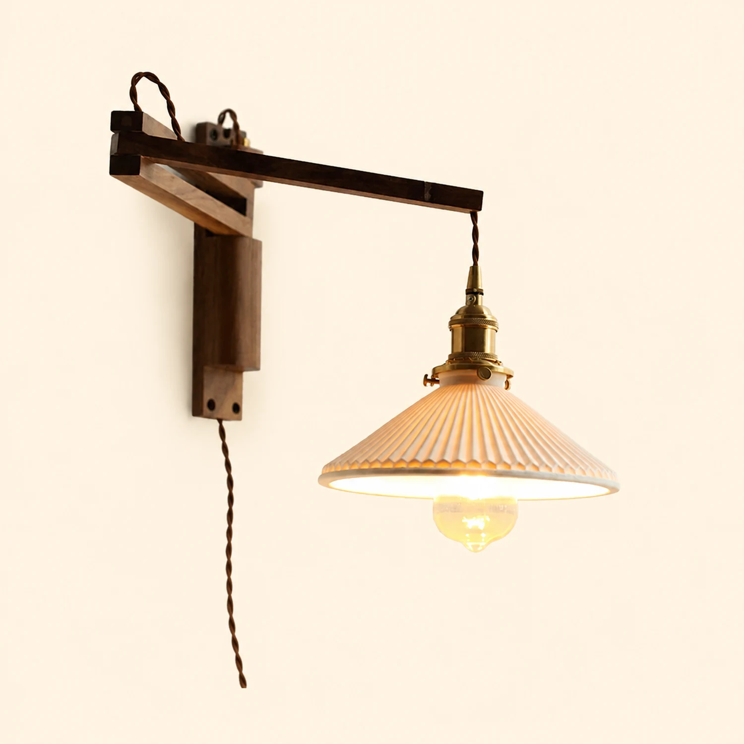 Ozawa Vintage Wandlampe klappbar 3 Farben, Holz - Lumpaz