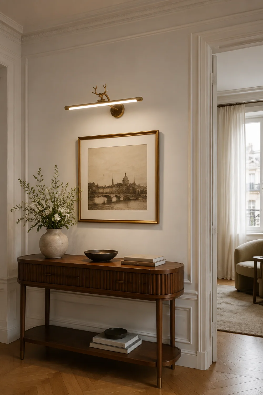 Leigh Hirsch Spiegelfront Waschtisch-Wandleuchte, L 35/45/60/75/100CM - Lumpaz