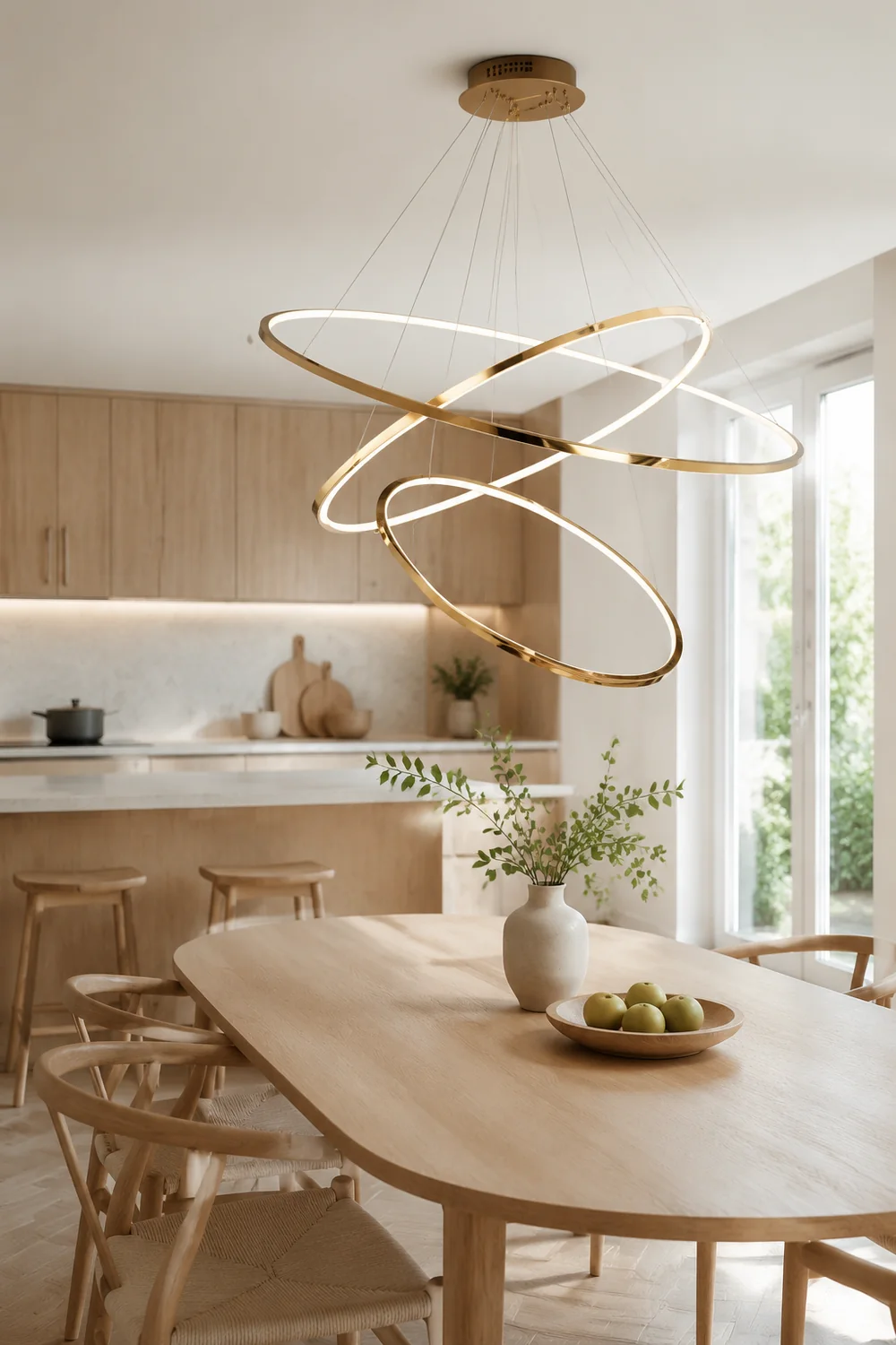 Arisha Pendelleuchte 3 Farbtemperaturen Schaltbar, 3/5 Ringe - Lumpaz
