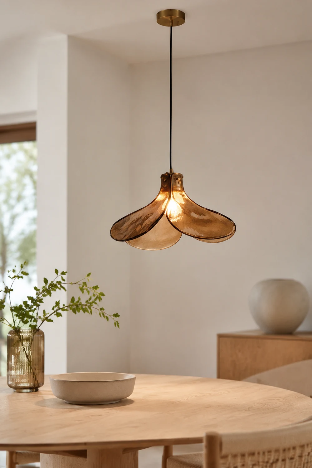 Carins Glas Pendelleuchte, 3 Farbtemperatur umschaltbar, ∅25/40CM - Lumpaz
