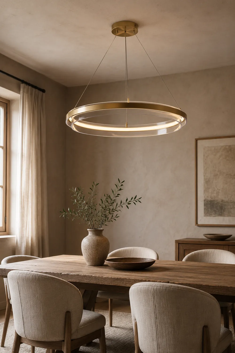 Arisha Pendelleuchte Farbe Temperatur Schaltbar 1/2 Ring, ∅50/75cm - Lumpaz