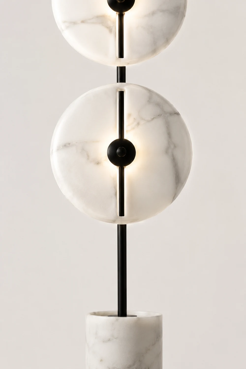 Salgado Stehleuchte, 2 -flammig, Marmor & Metall - Lumpaz
