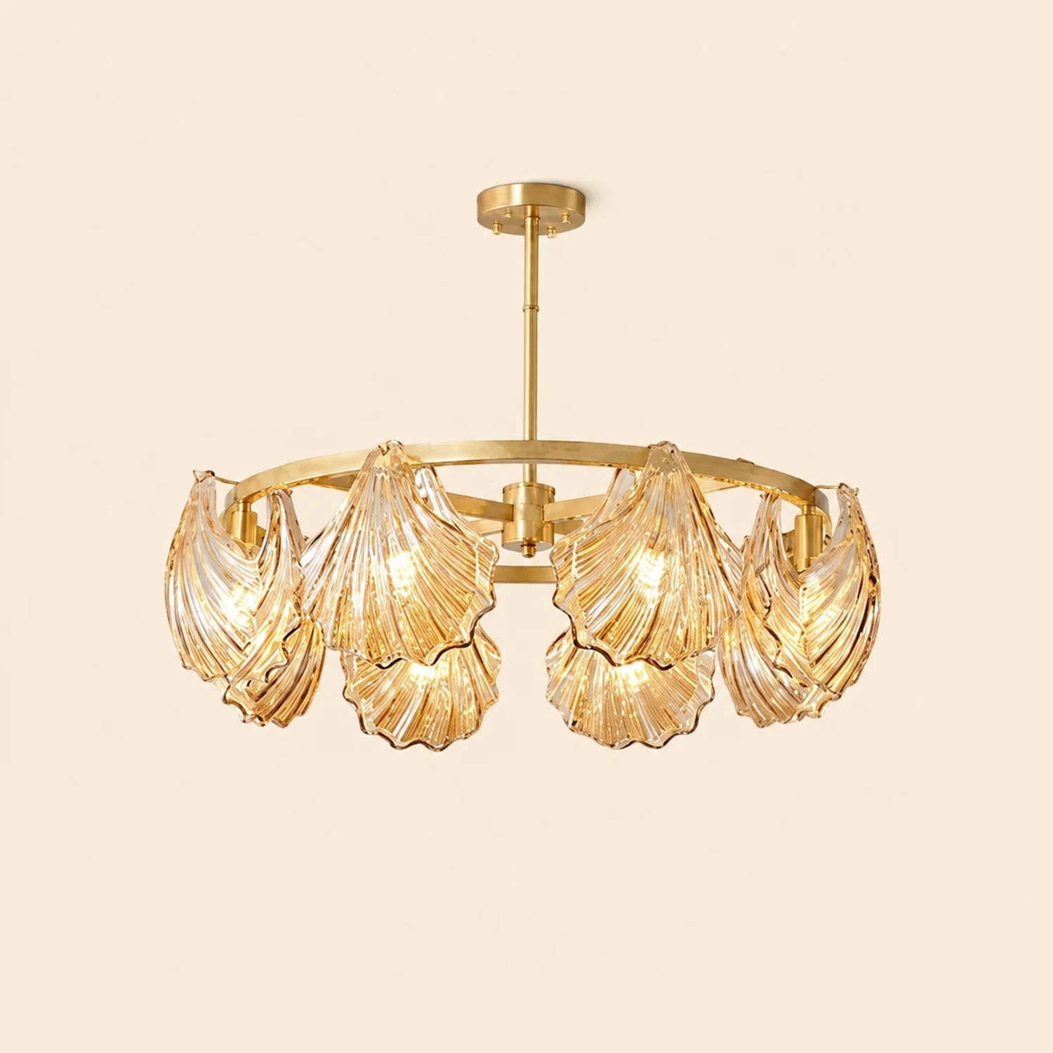 Kirsten Pendelleuchte Dimmbar, Reiner Kupfer& Glas, 2 Farben, ∅60/80/100cm - Lumpaz