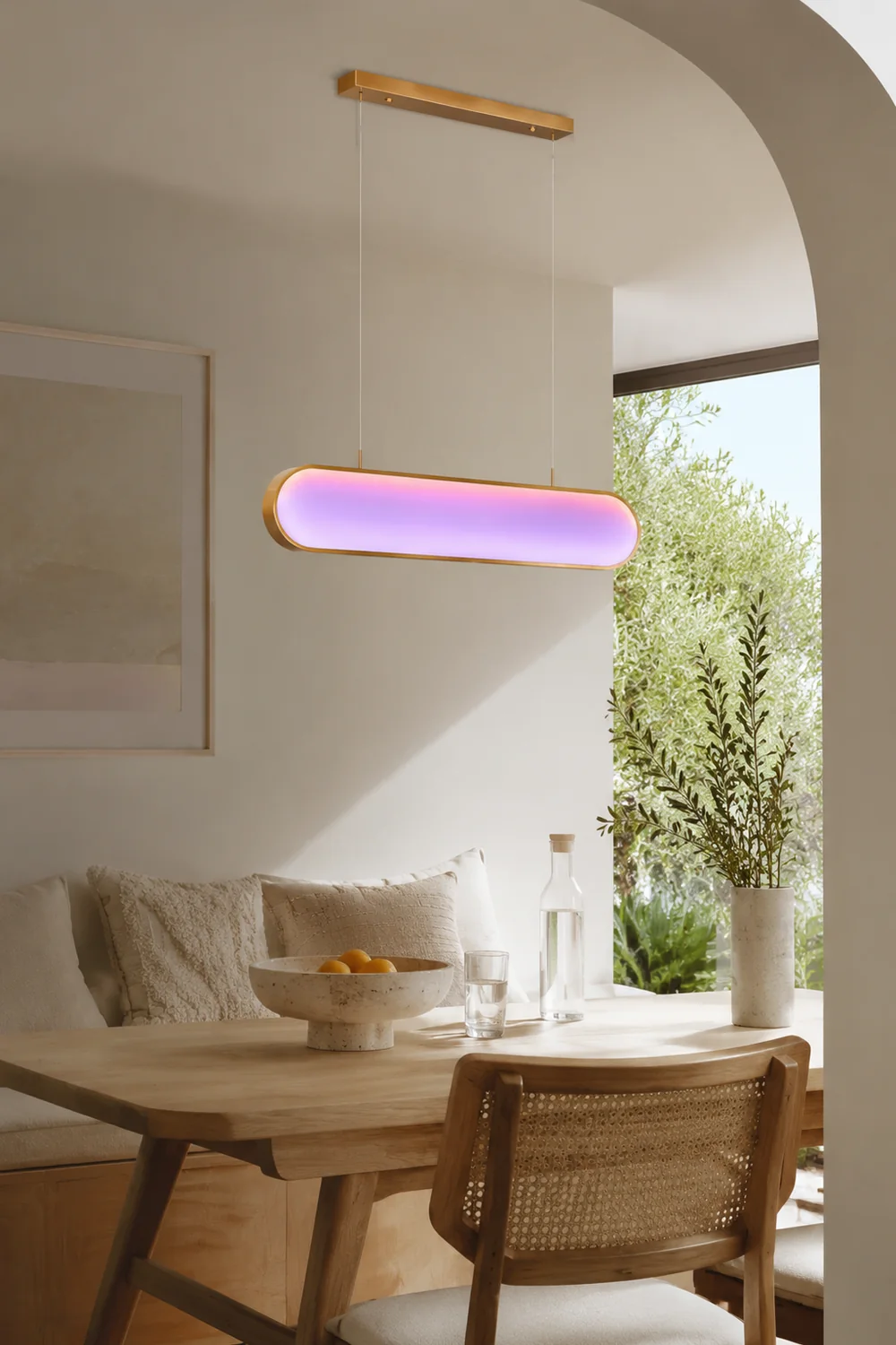 Morandi Siebenfarbiger Balken Pendelleuchte, ∅100/120cm - Lumpaz