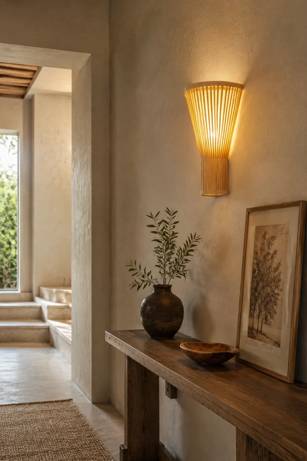 Muto Bamboo Weben Wandleuchte, 2 Stile - Lumpaz