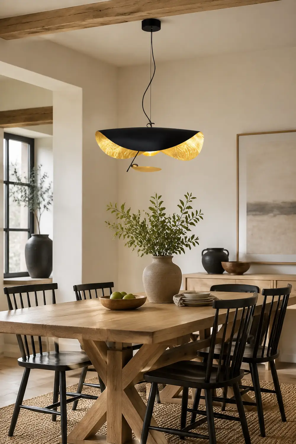 Eveline Pendelleuchte 2 Farben, Goldfolie, ∅40/60/80CM - Lumpaz