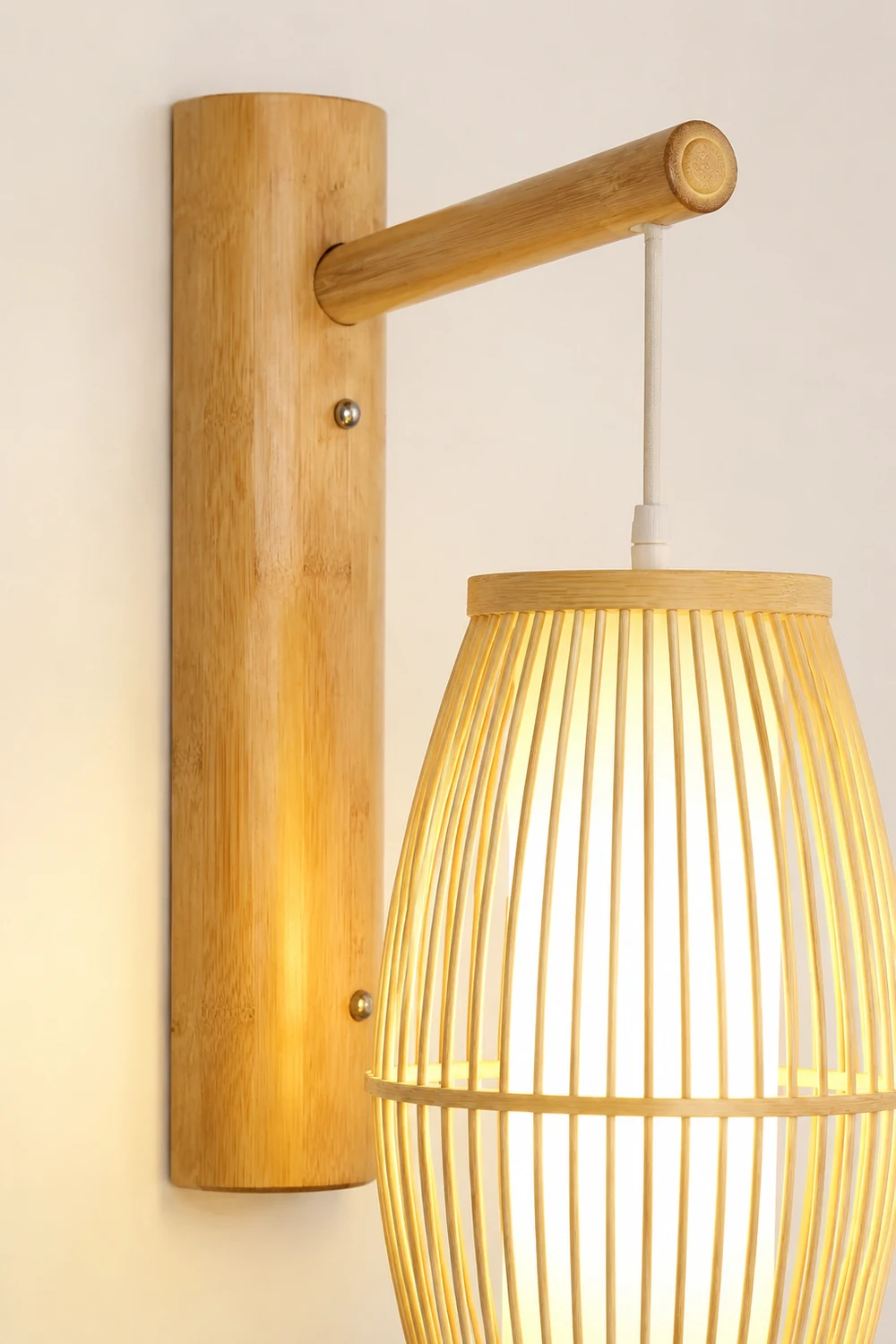 Muto Bamboo Weben Wandleuchte, 4 Stile - Lumpaz