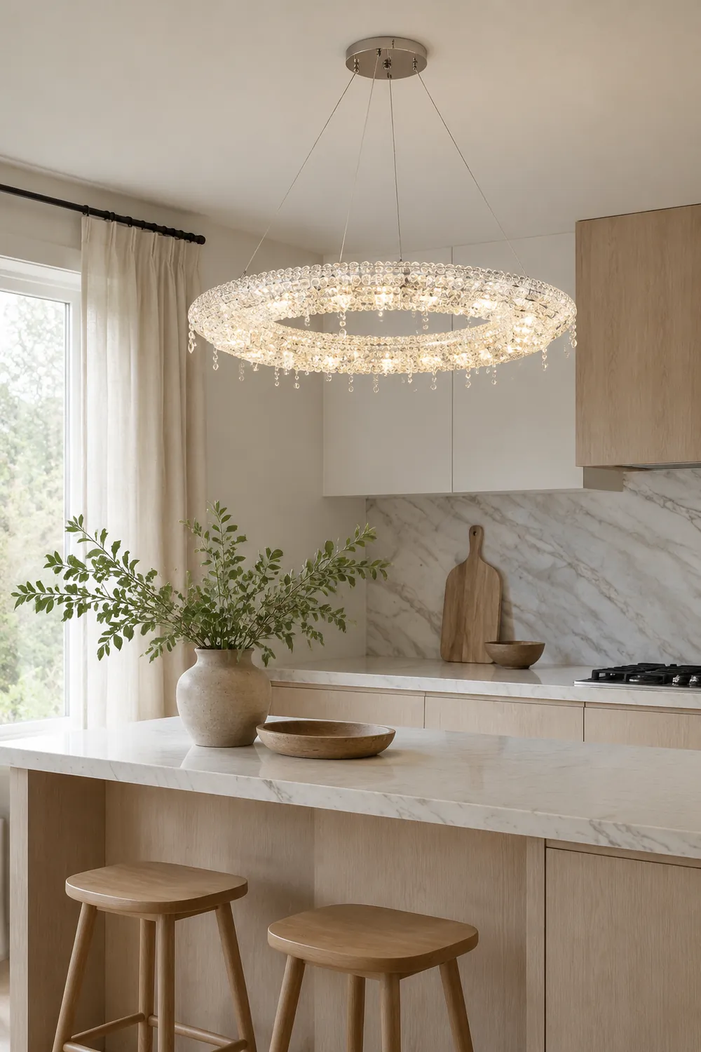 Kristy Kristall Pendelleuchte Fernbedienung Dimmbar, ∅60/80cm - Lumpaz