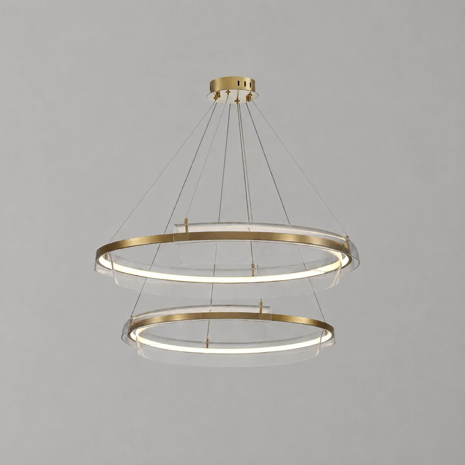 Arisha Pendelleuchte Farbe Temperatur Schaltbar 1/2 Ring, ∅50/75cm - Lumpaz