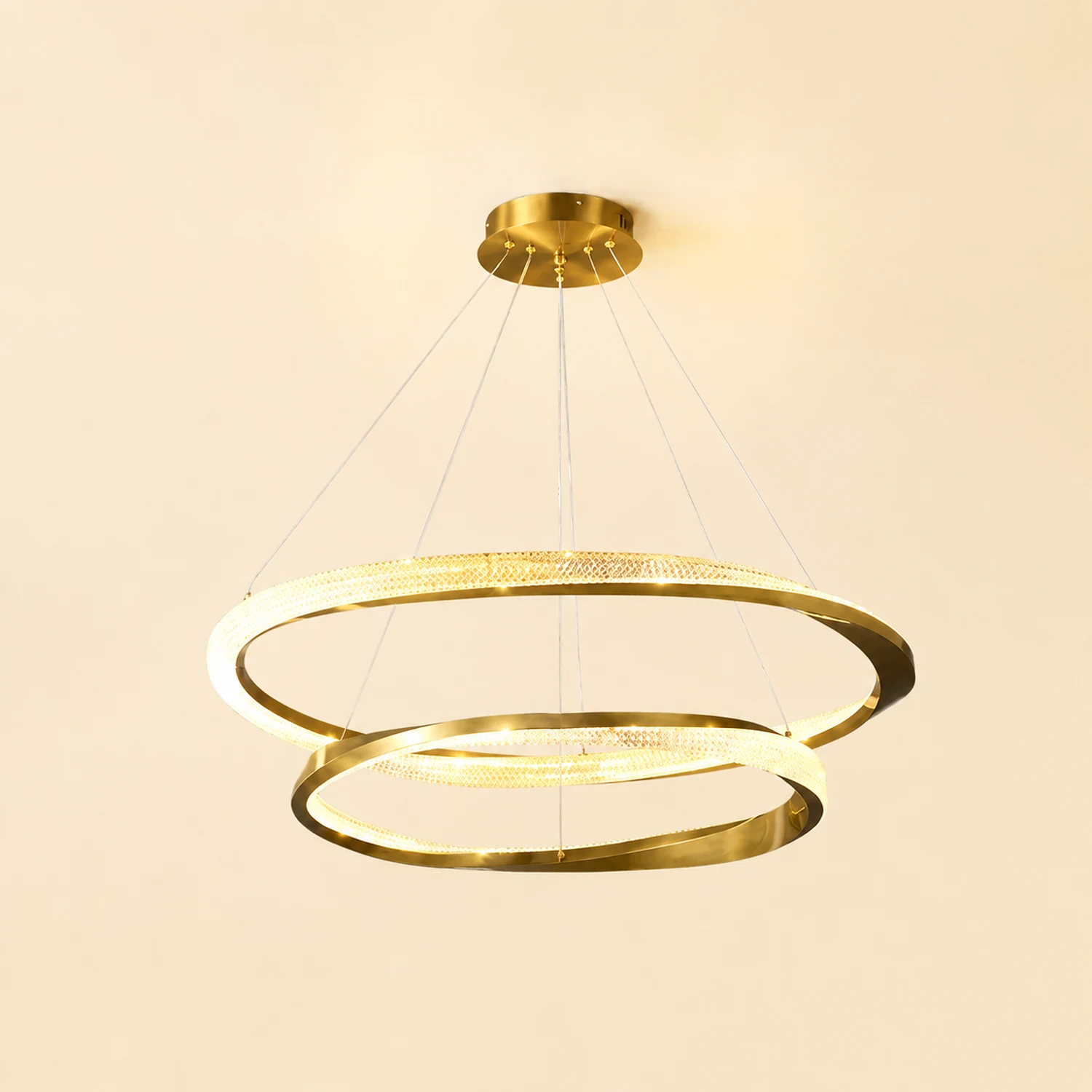 Arisha Pendelleuchte Fernsteuerung Dimmbar 1/2 Ring, ∅60/80cm - Lumpaz