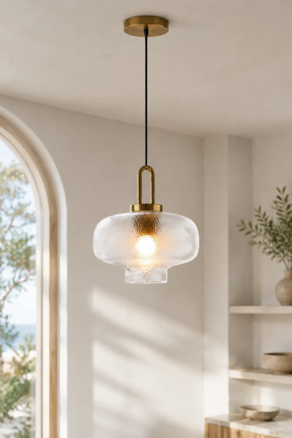 Hailie Pendelleuchte aus mattiertem Glas, ∅26/18/22CM - Lumpaz