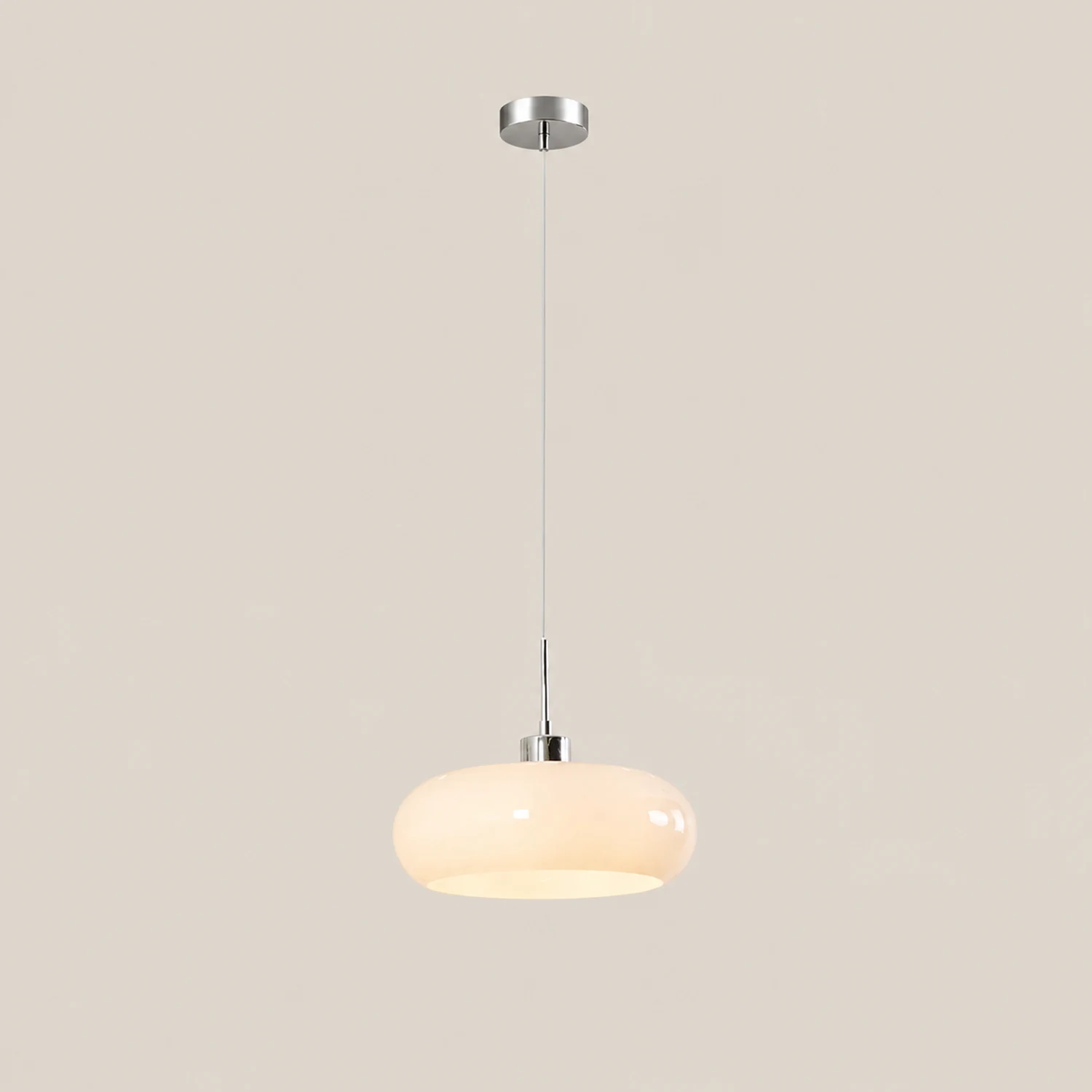Hailie Brot Form Glas Pendelleuchte, 2 Farbe, ∅28CM - Lumpaz