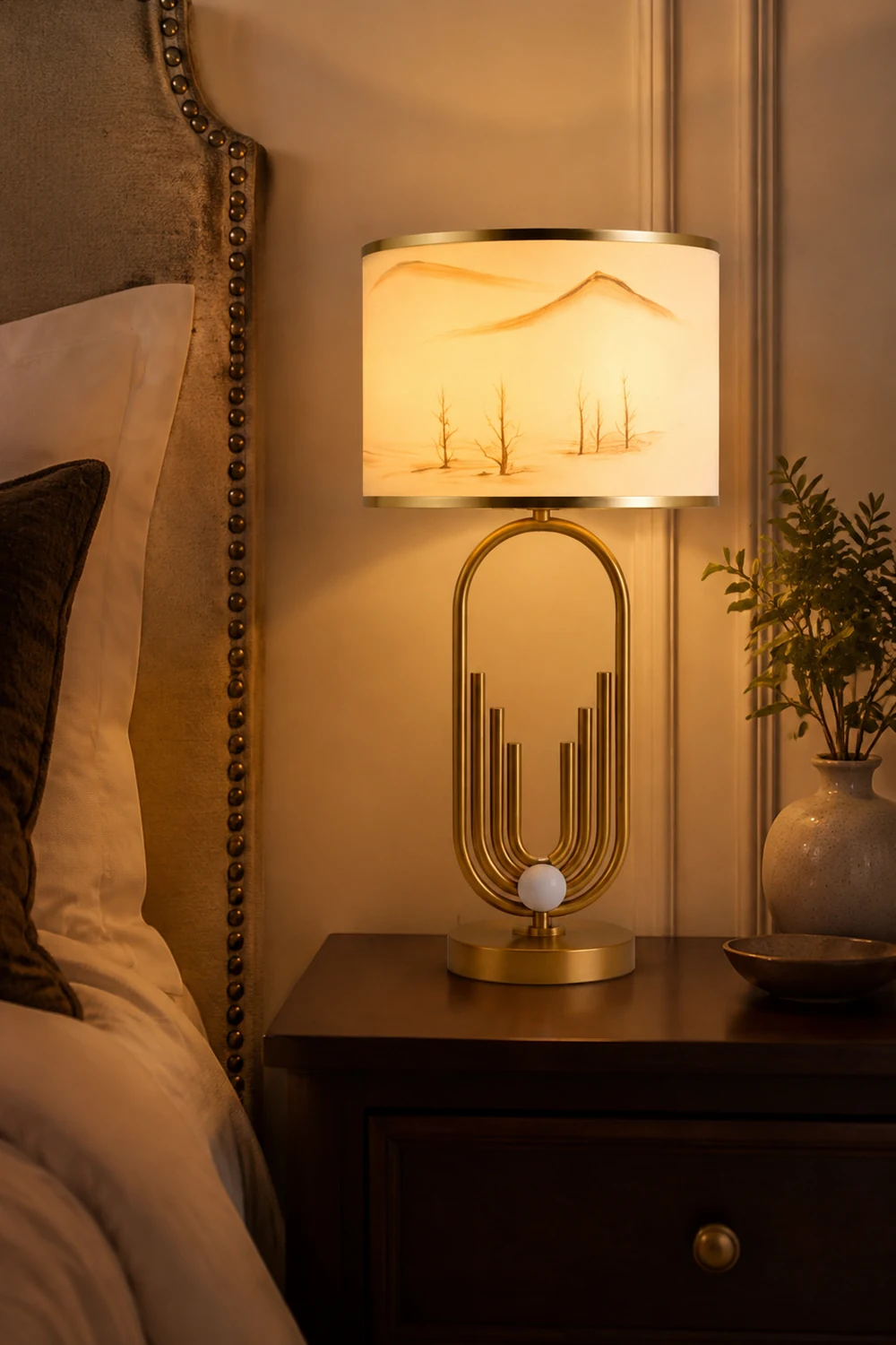 Künstlerische Tischlampe Stehlampe Nachttischlampe für Schlafzimmer - Lumpaz