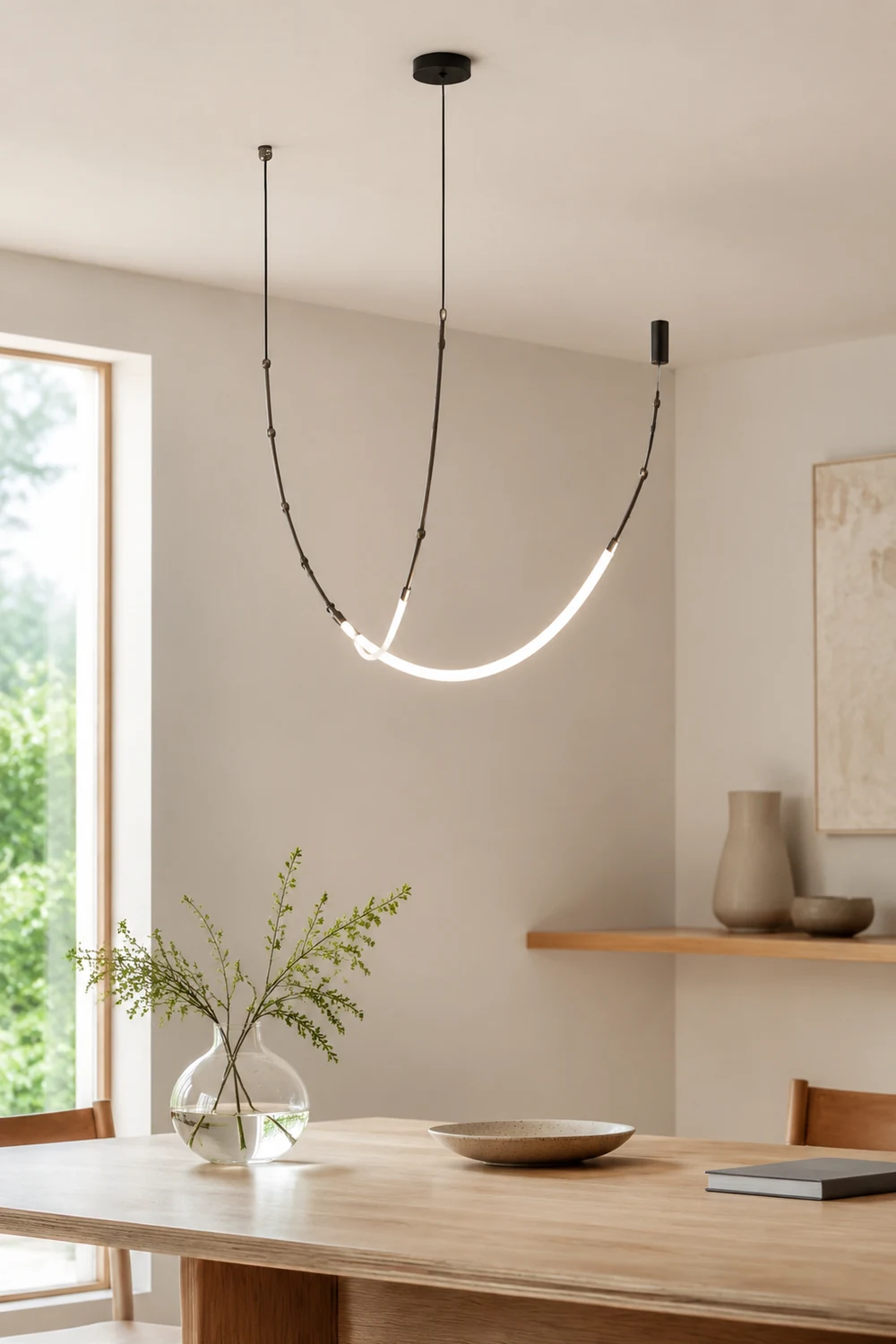 Edge Halskette Pendelleuchte, Metall & Silikon - Lumpaz