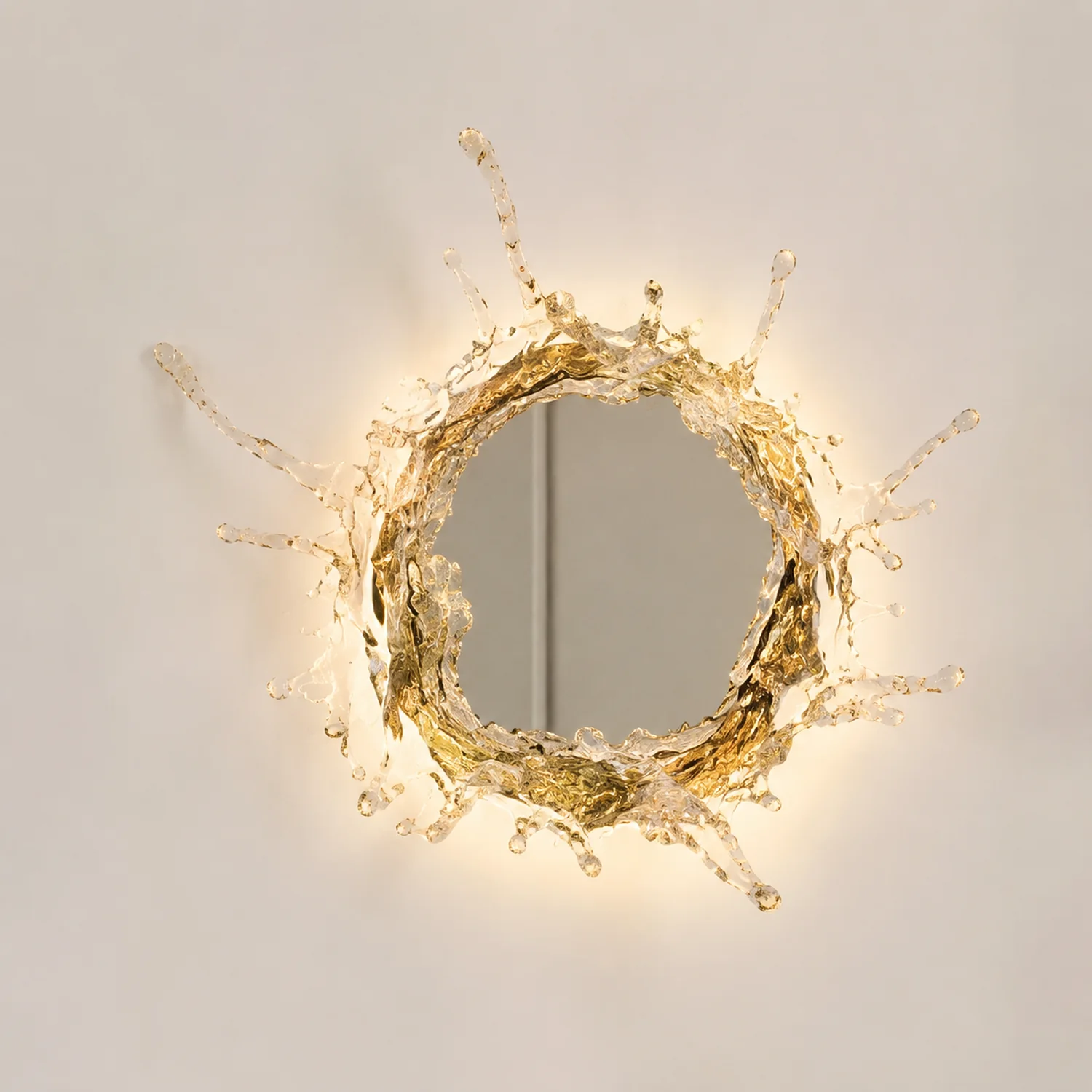 Kristy Wandlampe Wasserrippel Spiegel Licht Farbtemperatur umschaltbar, 2 Farbe, 45/66/88CM - Lumpaz