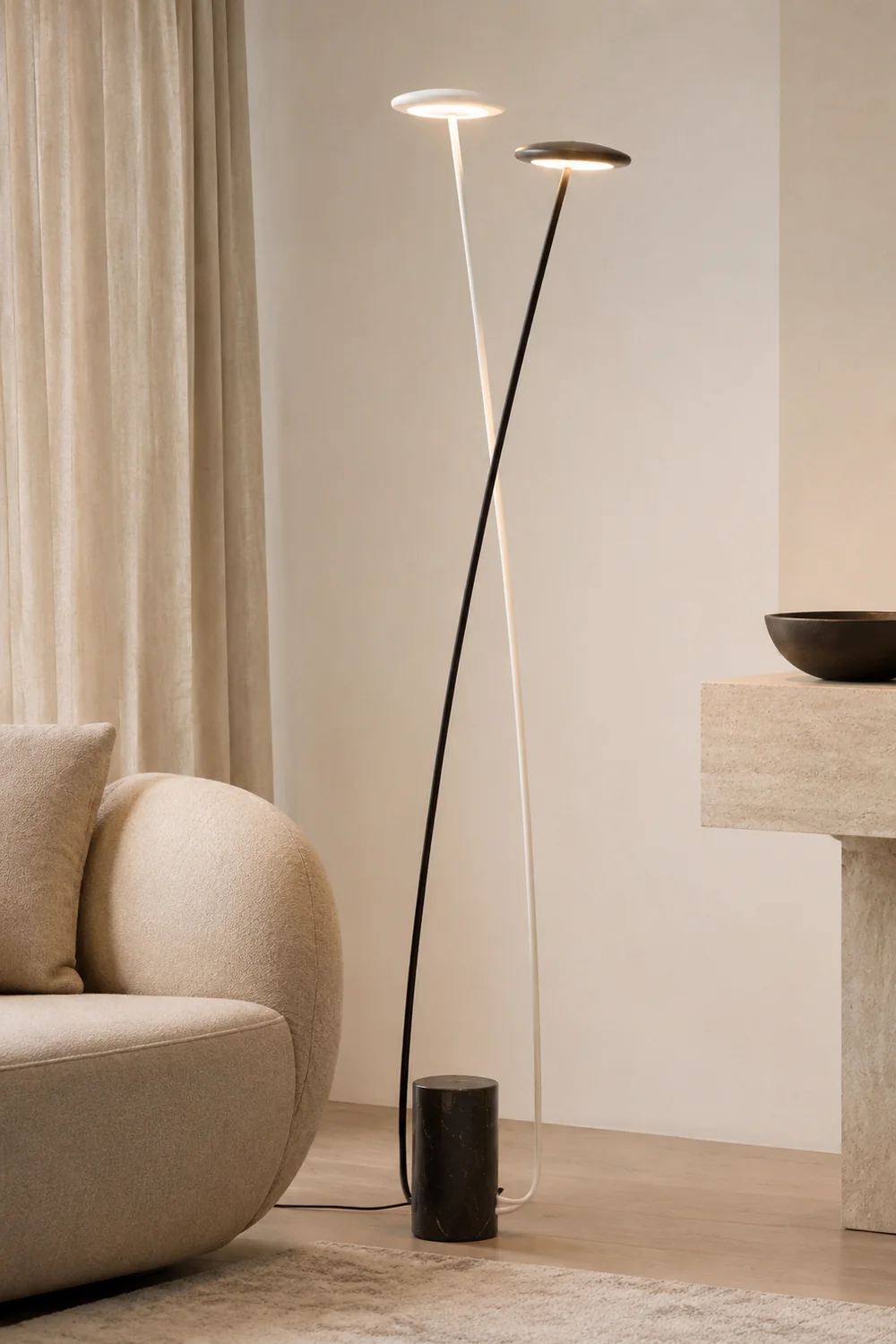 Valentina Geometrische Stehlampe, 2 Farben, 119CM Lang - Lumpaz
