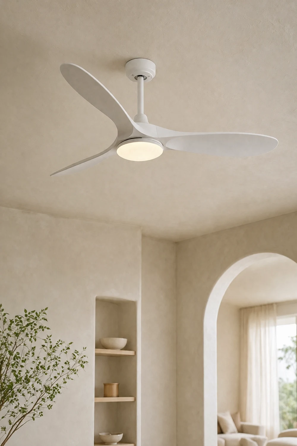 Garner 3-Blatt-Deckenventilator mit Beleuchtung, 3 Farbe, ∅132CM - Lumpaz