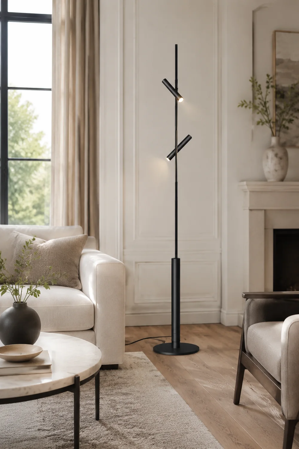 Freja Stehleuchte, 1/2-flammig, 3 Farben 150CM Lang/170CM Lang - Lumpaz