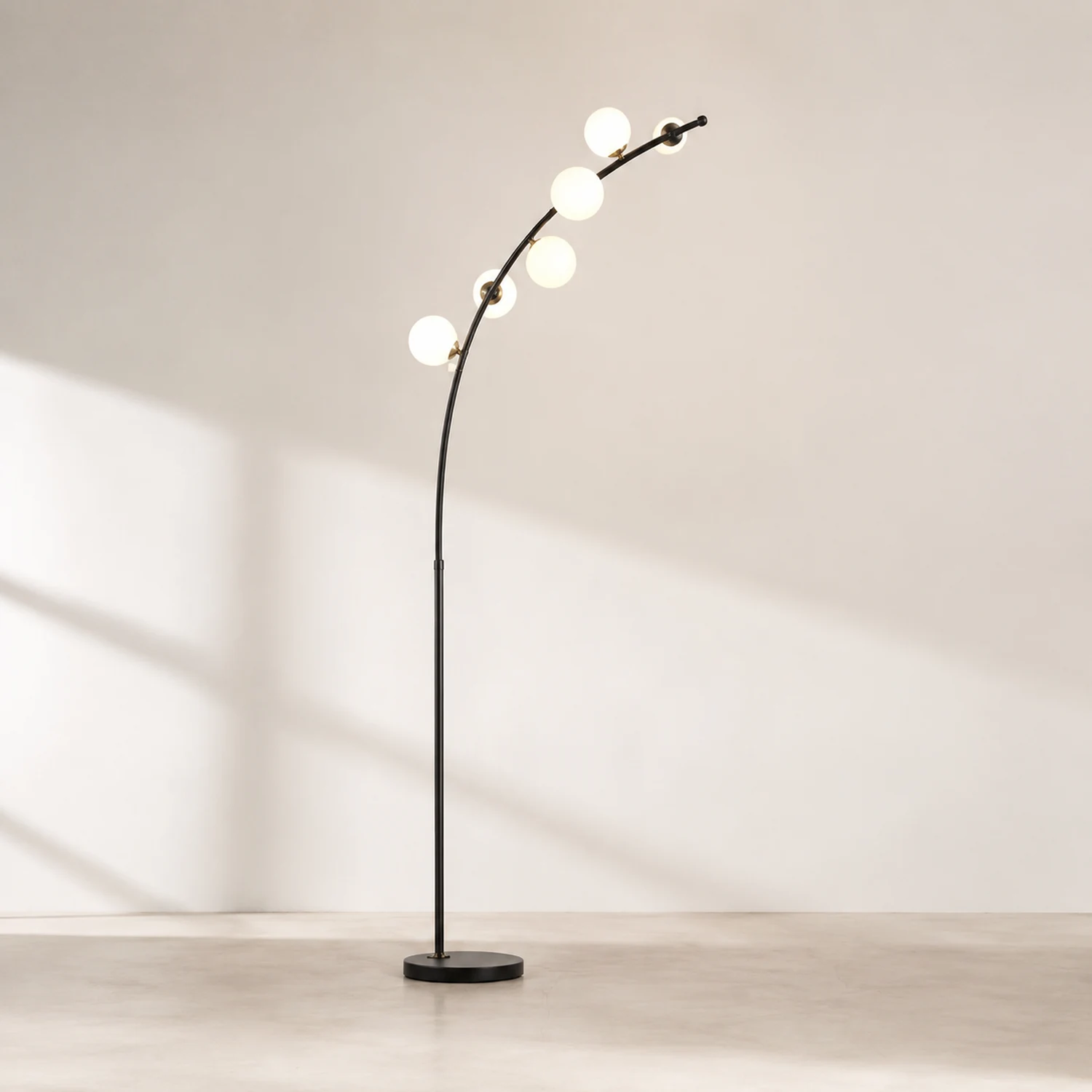 Valentina Bogen Blase Stehleuchte, 2 Farben, 3/4/6-flammig, 200CM Lang - Lumpaz