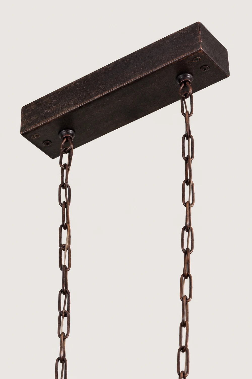 Austin Rechteckige Pendelleuchte, Metall & Holz, 50x100cm - Lumpaz