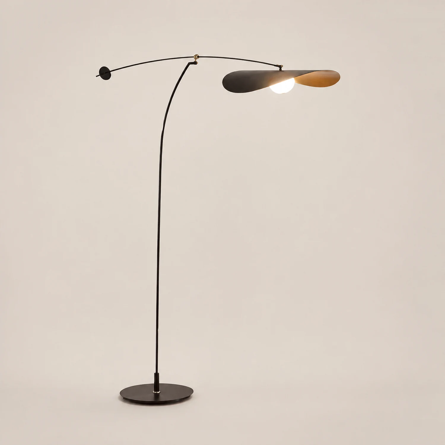 Carins Stehleuchte, Metall & Glas, 2 Farben, 160CM Lang - Lumpaz