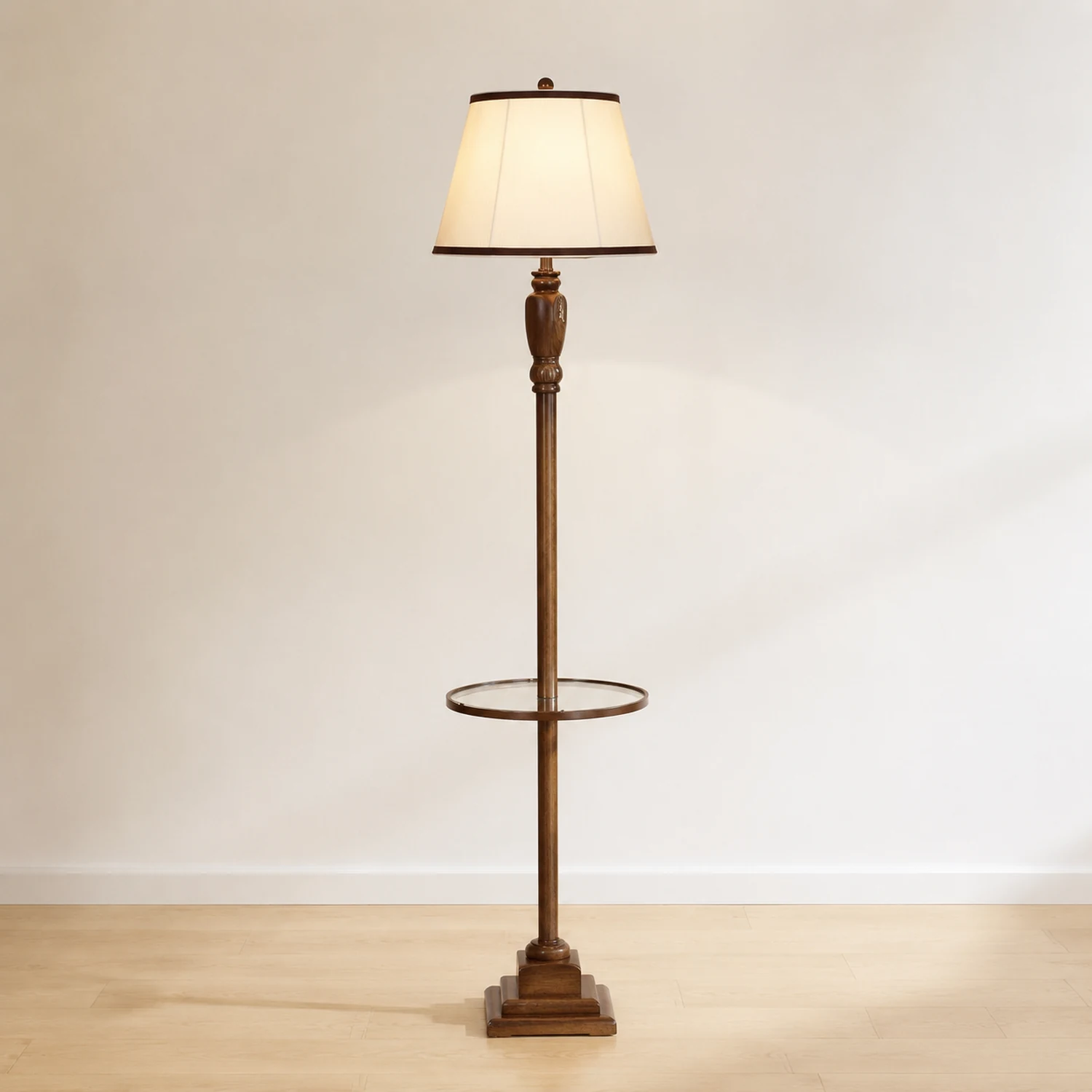 Eryn Braune Stehleuchte, Metall&Stoff, 2 Stile, 163CM Lang - Lumpaz