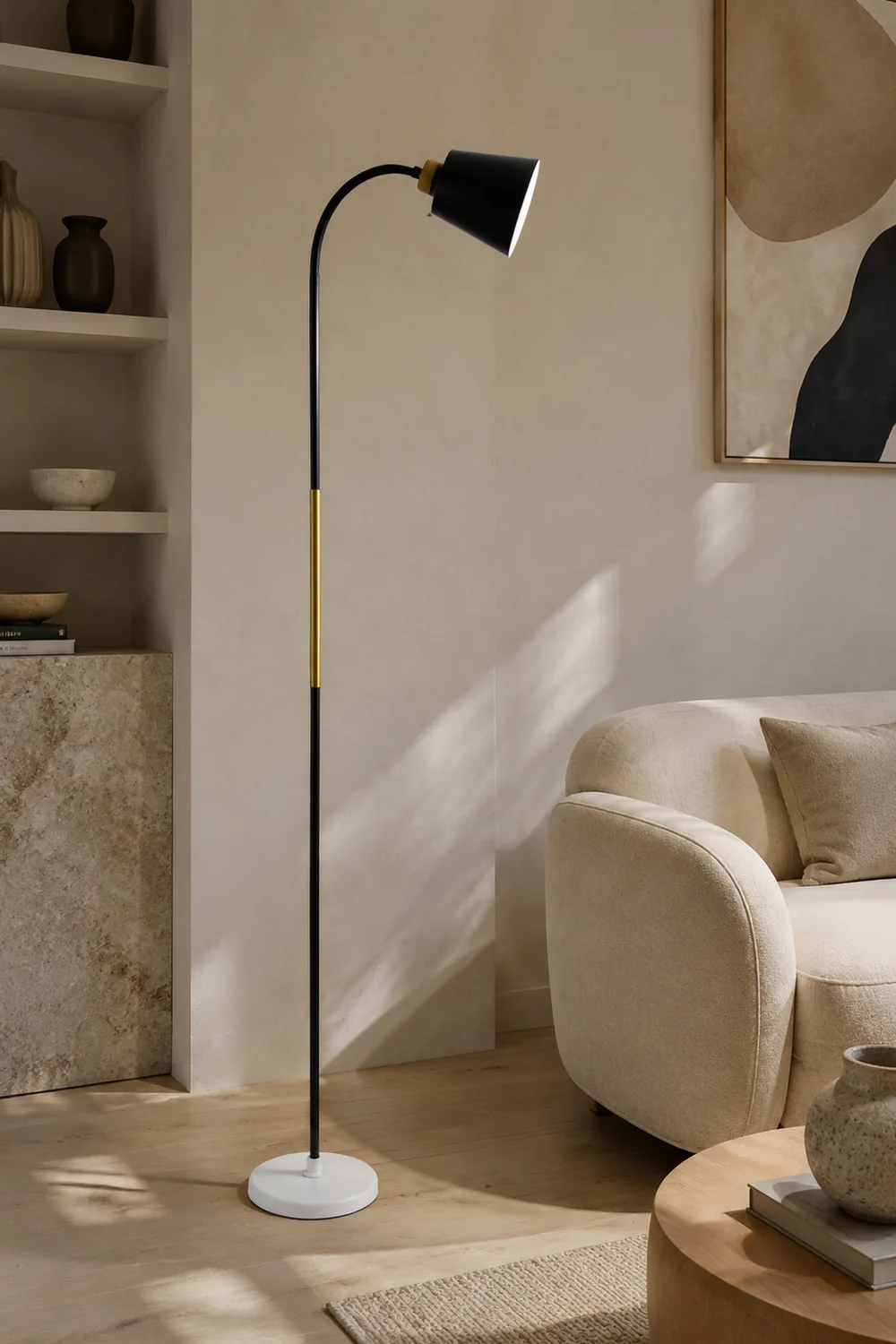 Morandi Geometrische Stehleuchte, Metall, 2 Farben, 145CM Lang - Lumpaz