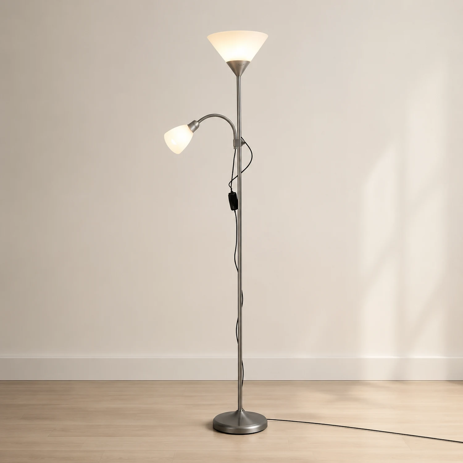 Eryn Stehleuchte, Metall, 2-flammig, 178CM Lang - Lumpaz