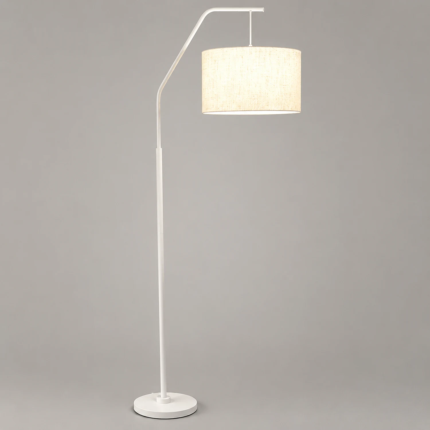 Eryn Zylinderfömige Stehleuchte, Metall & Stoff, 175CM Lang - Lumpaz