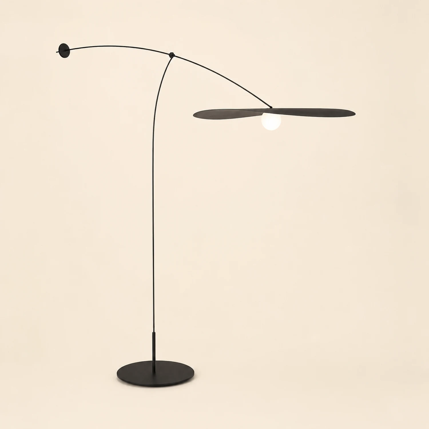 Carins Stehleuchte, Metall & Glas, 2 Farben, 160CM Lang - Lumpaz