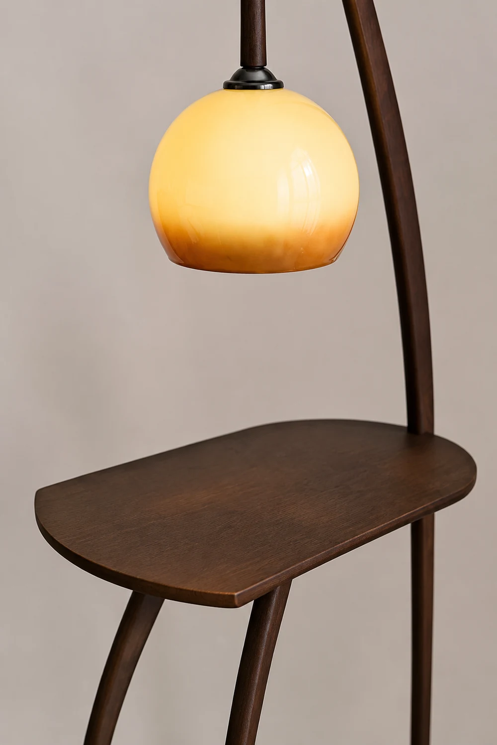 Ozawa Kuppel StehleuchteMit einem kleinen Tisch, Holz, 225CM Lang - Lumpaz
