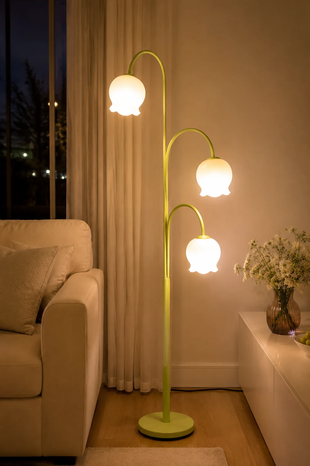 Lily Stehlampe, Metall, 150CM Lang - Lumpaz