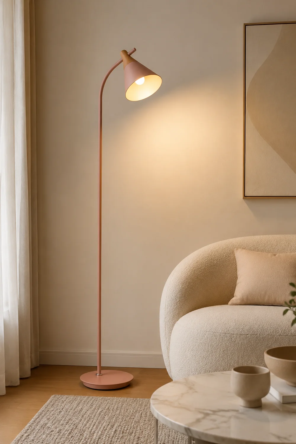 Morandi Stehleuchte, Metall, 3 Farben, 150CM Lang - Lumpaz