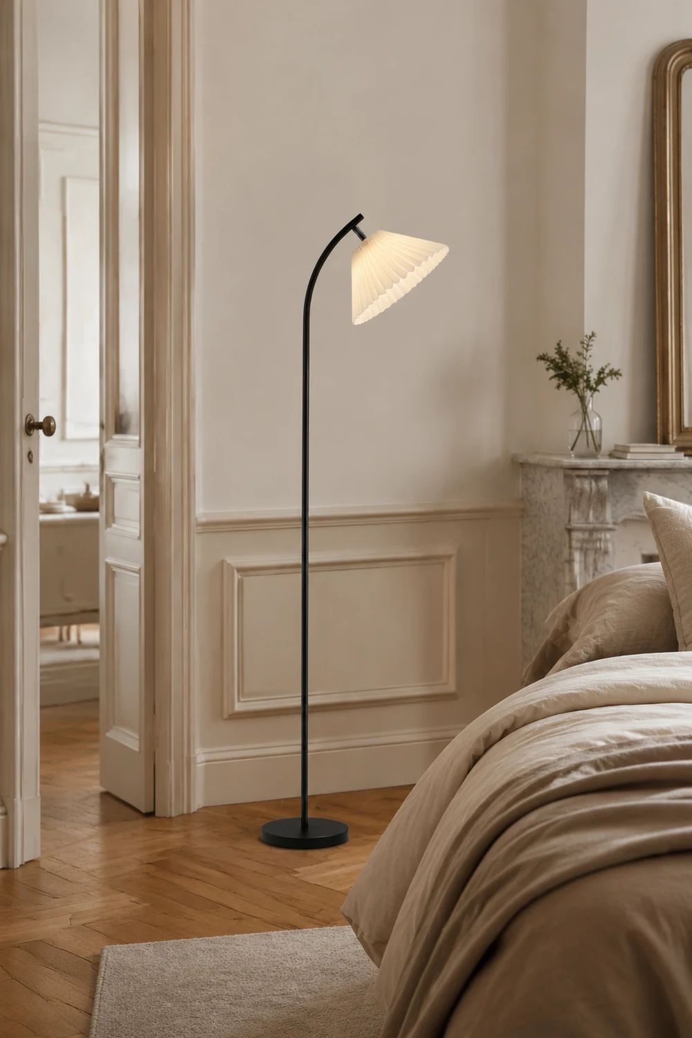 Ozawa Stehlampe Plissiert, Metall, 3 Farben, 157CM Lang - Lumpaz