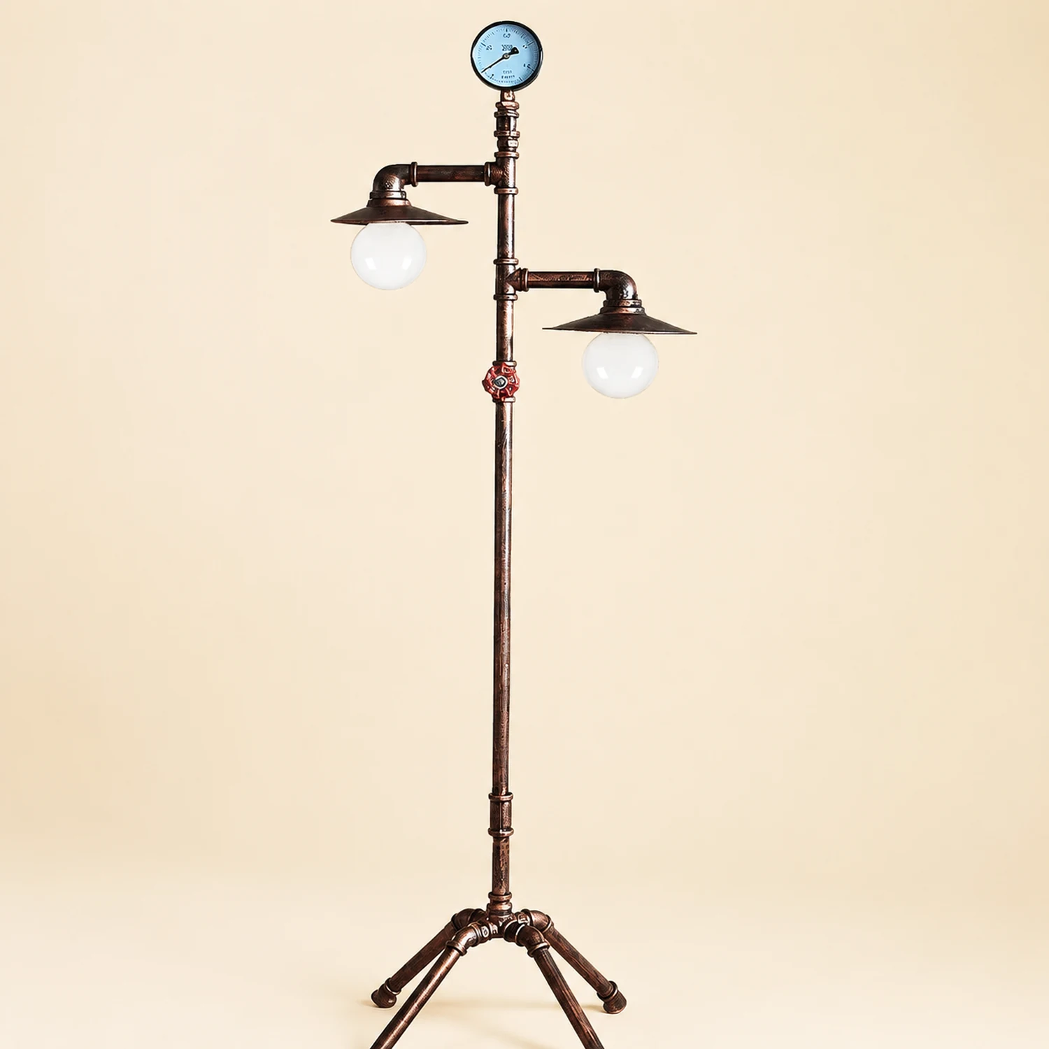 Alessio Antik Geleitet Stehleuchte, Bronze, 152CM Lang - Lumpaz