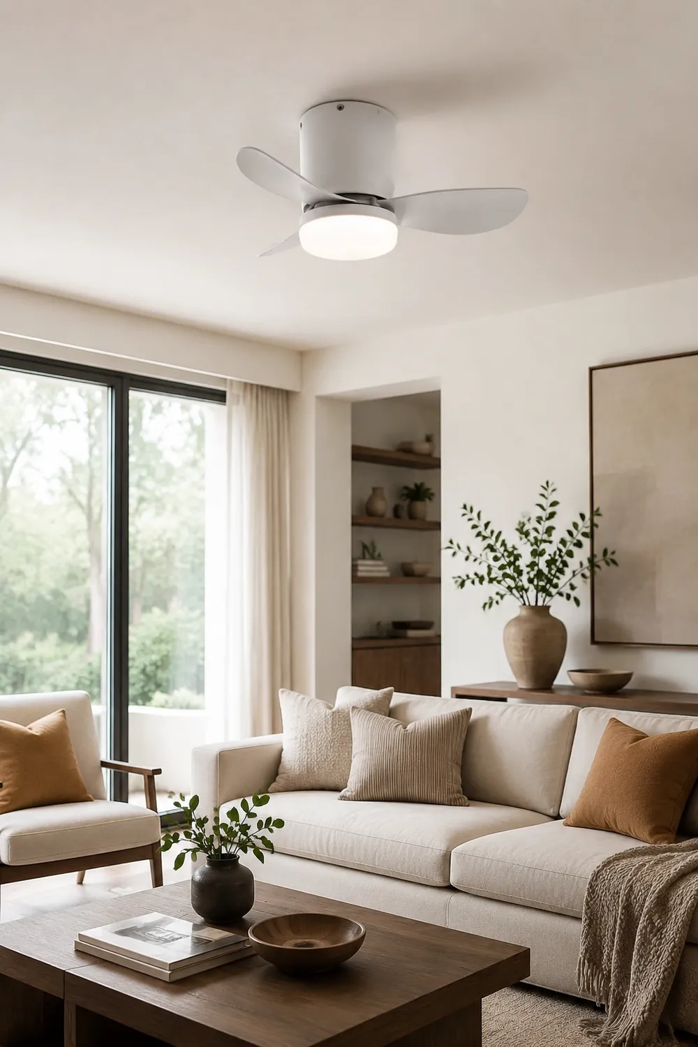 Walters 3-Blatt-Deckenventilator mit Beleuchtung, 3 Farbe, ∅60CM - Lumpaz