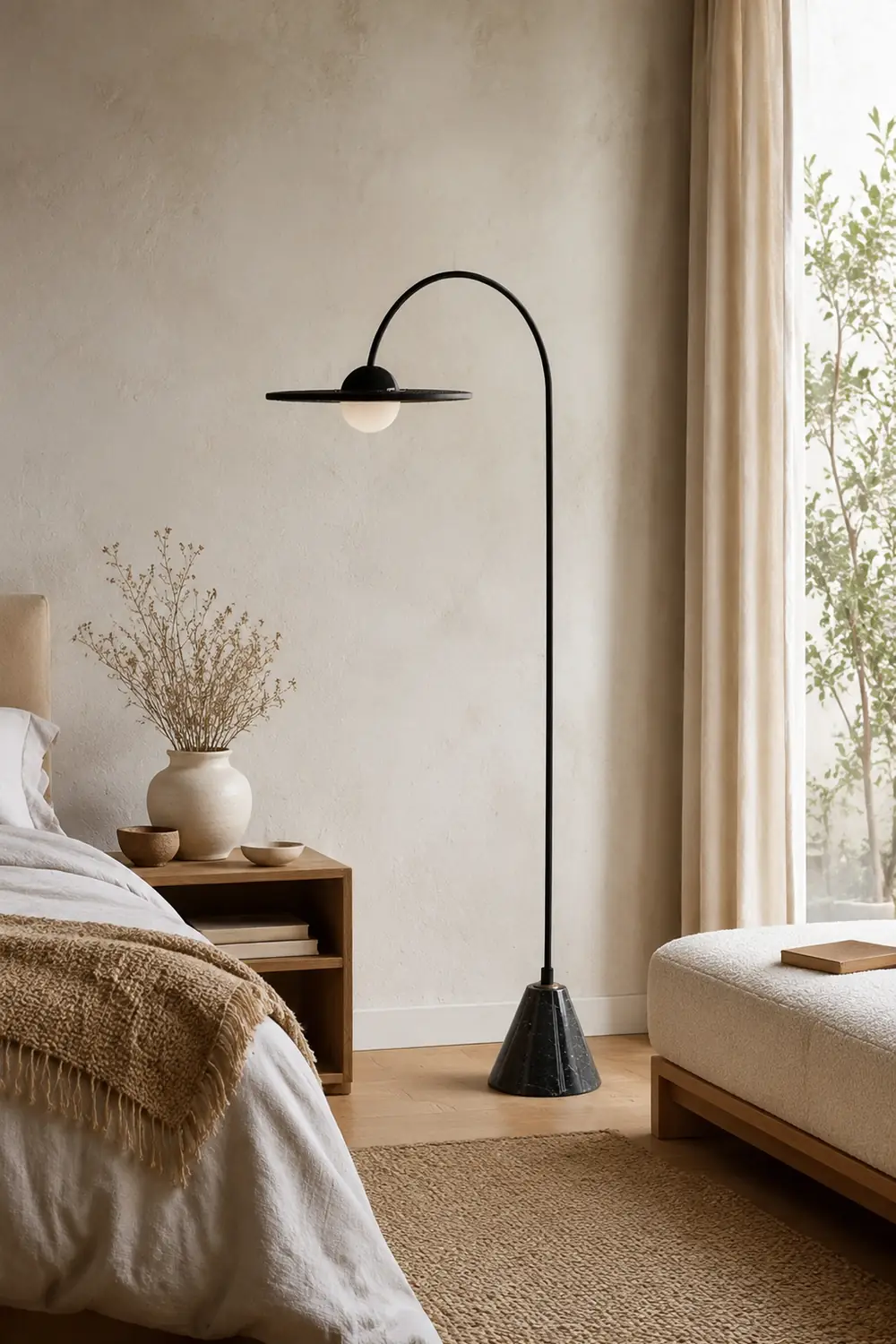 Carins Schwarze Stehlampe, Metall & Glas, 160CM Lang - Lumpaz