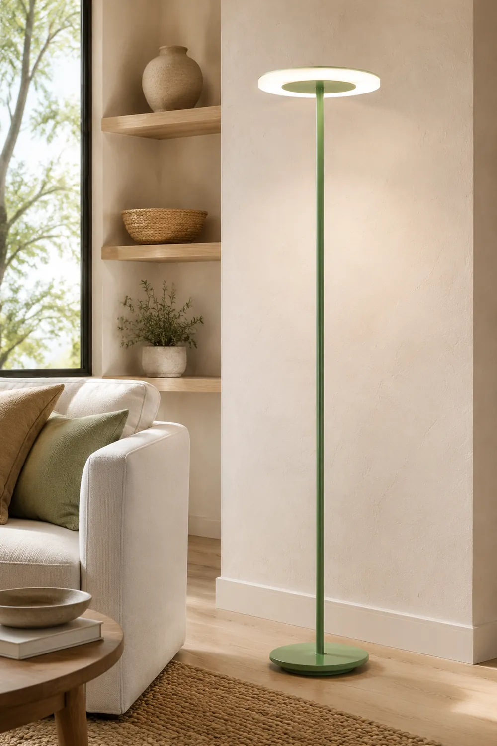 Morandi Scheibe Stehleuchte, Metall, 4 Farben, 146CM Lang - Lumpaz